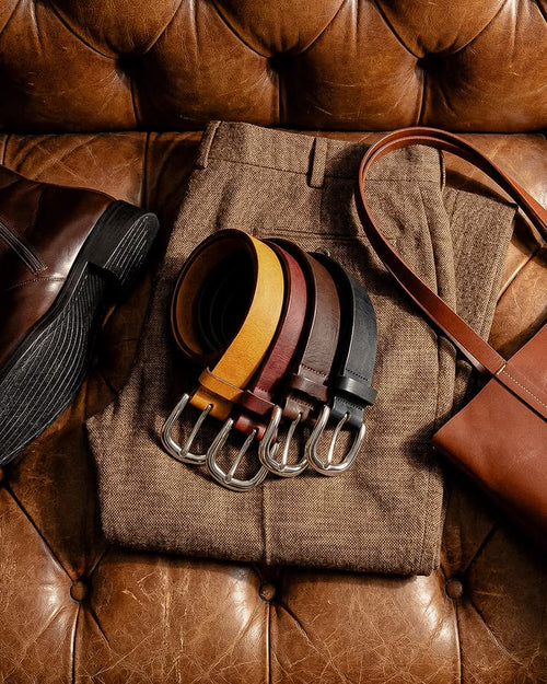 Ceinture en cuir véritable • Élégance intemporelle
